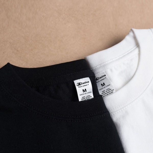 200g Japanese thickened cotton solid color short-sleeved bottoming shirt white T-shirt with pure white combed cotton men's and women's T-shirt - 图片 7