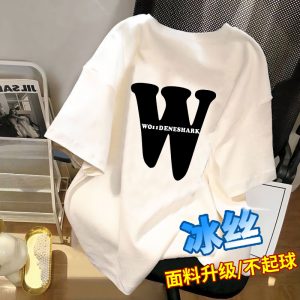 2025 hot style cartoon short-sleeved T-shirt for men and women, national trend design printing couple summer loose top T-shirt for women