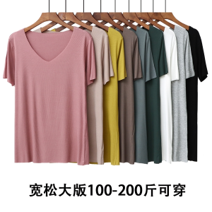 Summer ice silk thread short-sleeved women's 200 catties mask bottoming shirt round neck loose half-sleeved T-shirt short top thin