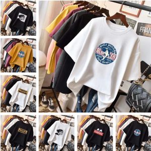 2025 new summer pure cotton T-shirt women's short-sleeved loose Korean version student ins trendy half-sleeved top clothing wholesale