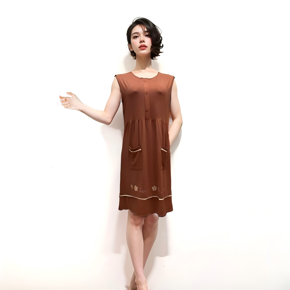 Cross-border hot-selling new dress Middle East fordeal women's casual sleeveless dress milk silk comfortable style