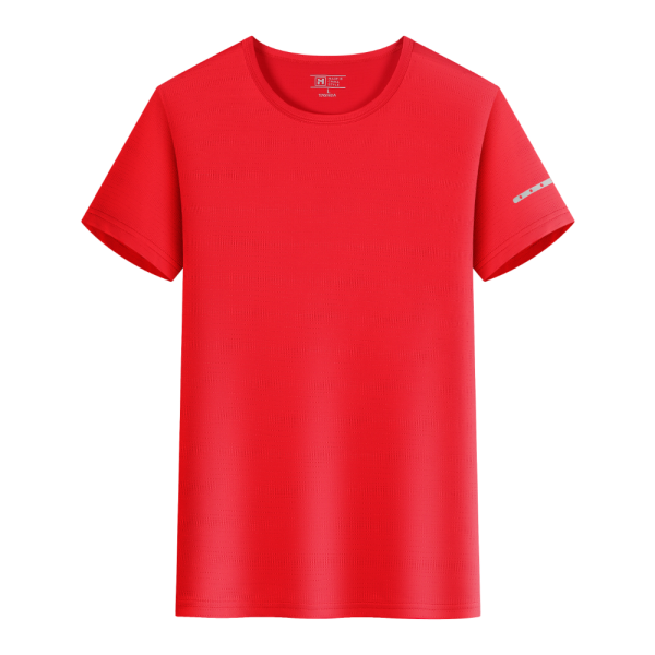 Ice-feeling quick-drying T-shirt for men and women, summer sports running fitness clothes, breathable cool quick-drying clothes training tops - 图片 4